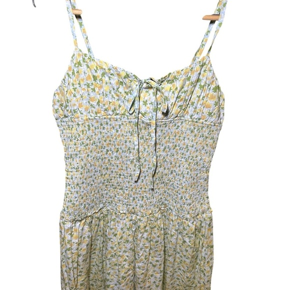 Free people lavender daze green and yellow combo dress Lemons NEW Large - Picture 7 of 9